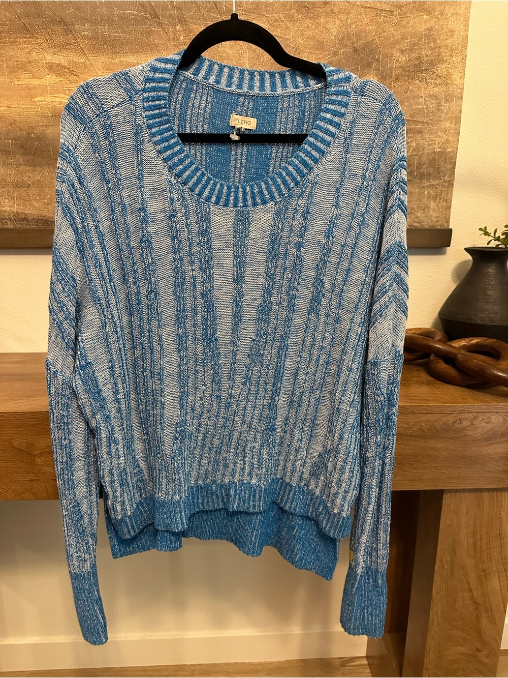 Pilcro by Anthropologie Textured High-Low Pullover Sweater Size L - Picture 3 of 5